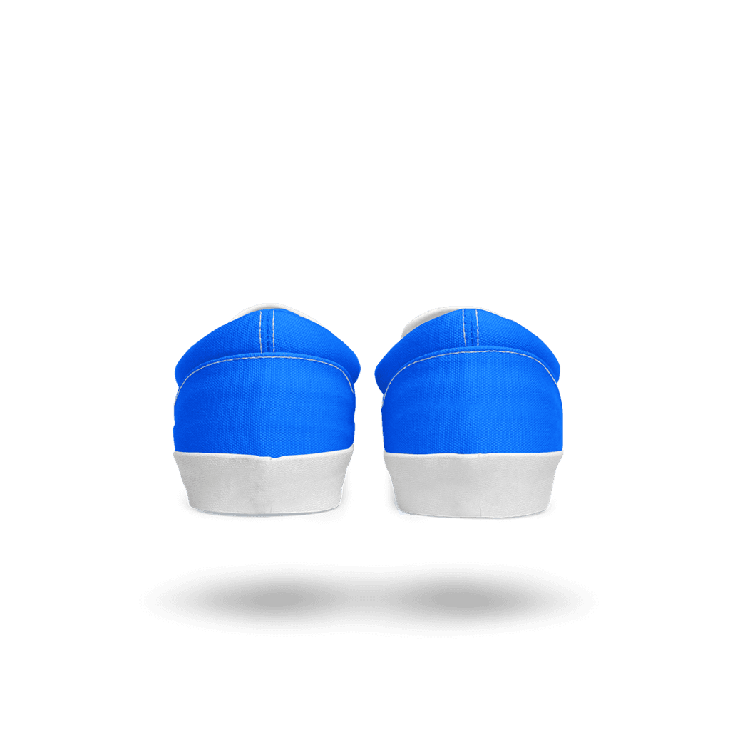 back view of running shoes